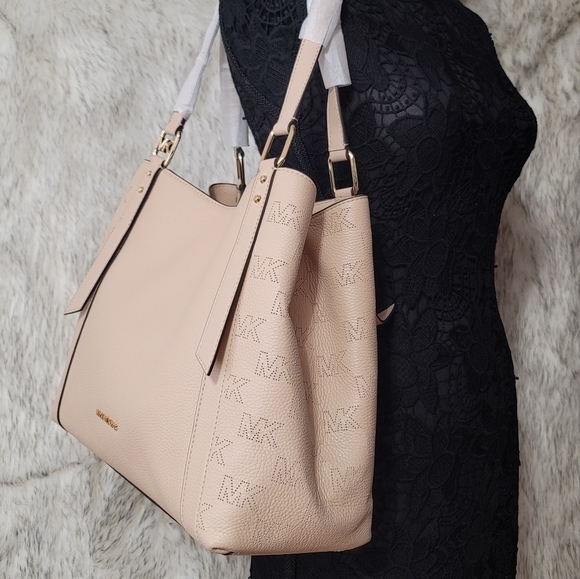 🍒 NWT Michael Kors 2 SET Convertible Shoulder Bag Tote Purse Wallet Signature - Picture 12 of 14